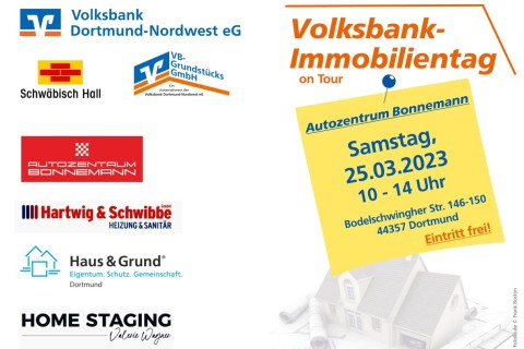 Volksbank Immobilientag am 23.03.2023 im Autozentrum Bonnemann!